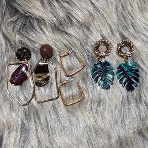 CIDER Geometric Earrings Bundle of 3